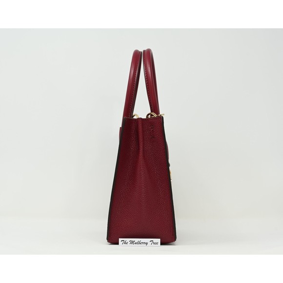 MICHAEL KORS MERCER Medium Mulberry Pebbled Leather Crossbody Messenger NWT $448 - Picture 3 of 8